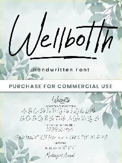 Wellbotth - Personal Use font