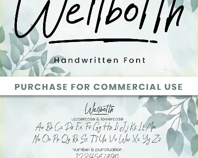 Wellbotth - Personal Use font