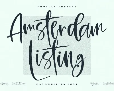 Amsterdam Listing font