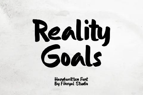 Reality Goals font