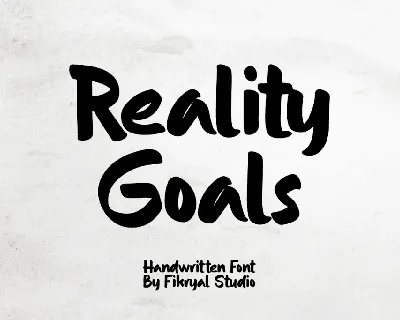 Reality Goals font