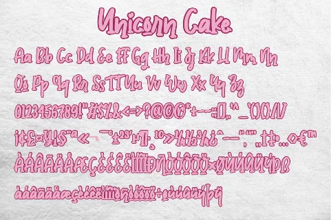 Unicorn Cake font