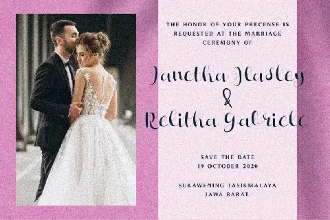 Janetha Hasley Script font