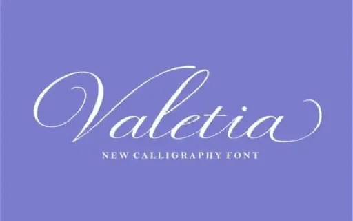 Valetia Calligraphy font