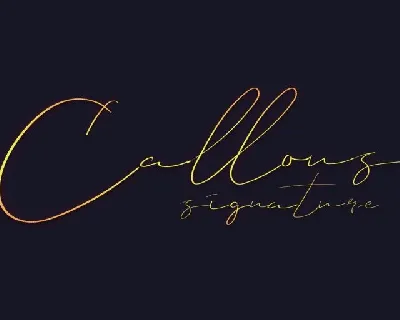 Callous Signature font