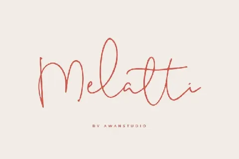 Melatti Handwritten font