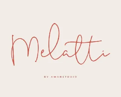 Melatti Handwritten font