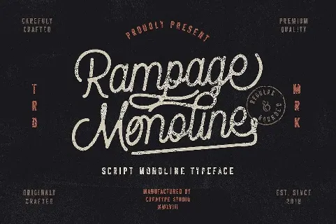 Rampage Monoline font