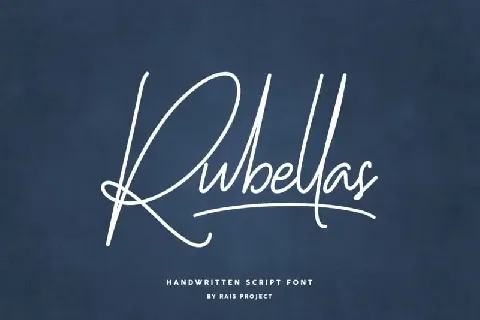 Rubellas Signature font