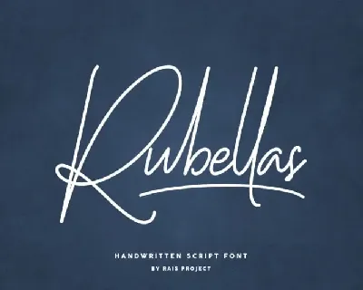 Rubellas Signature font