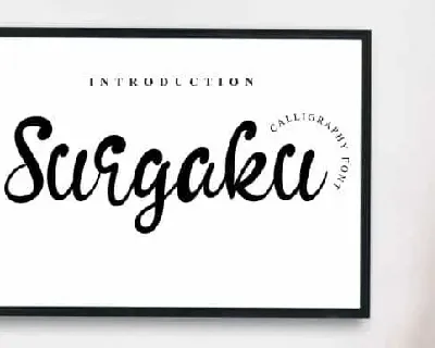 Surgaku Calligraphy font