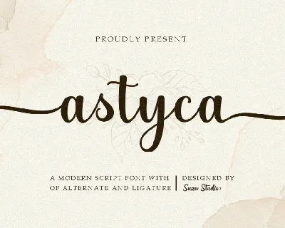 Astyca Script font