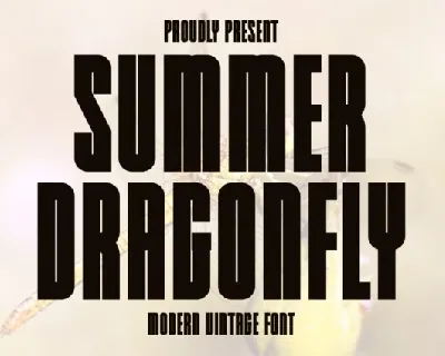 Summer Dragonfly font