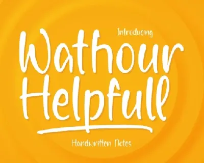 Wathour Helpfull font