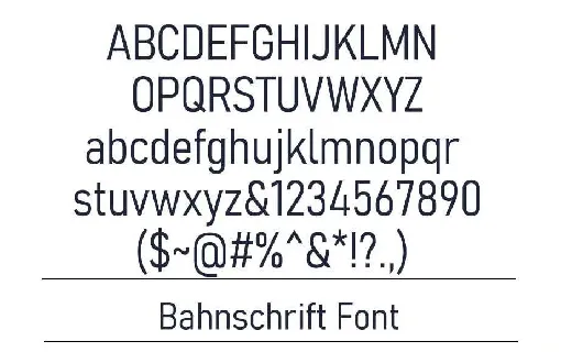 Bahnschrift font