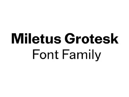 Miletus Grotesk font