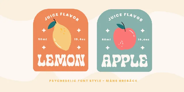 Lemon Squish Outline PERSONAL font