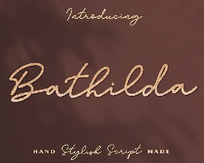 Bathilda Handwritten font