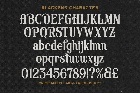 Blackens font