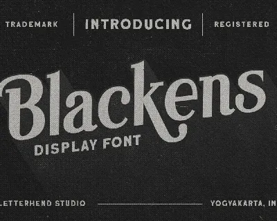 Blackens font