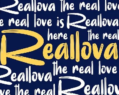 Reallova Brush font