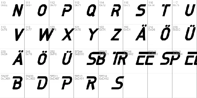 SPEEDTRAP FREE font