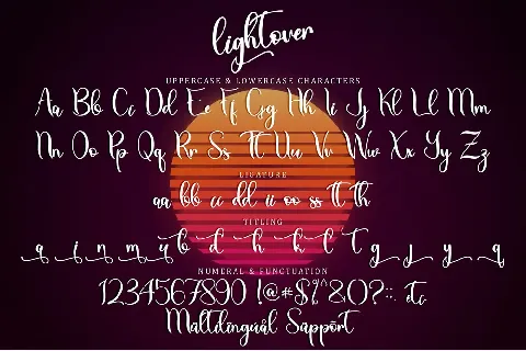 Lightover - Personal Use font