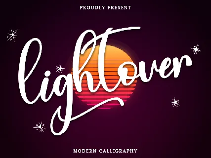 Lightover - Personal Use font