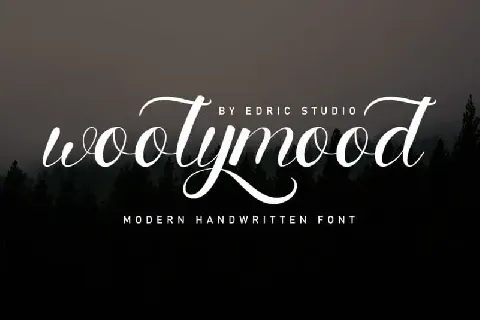 Woolymood Calligraphy font