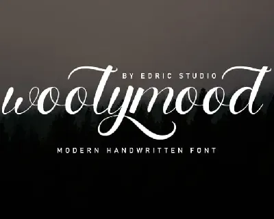Woolymood Calligraphy font