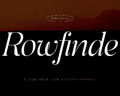 Rowfinde font