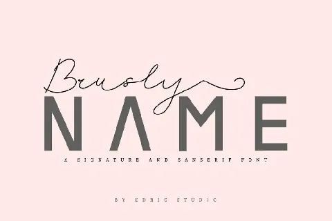 Brusly Name Demo font