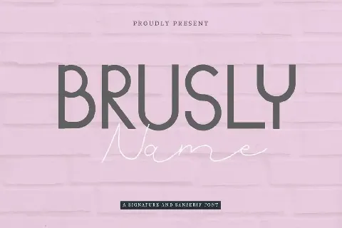 Brusly Name Demo font