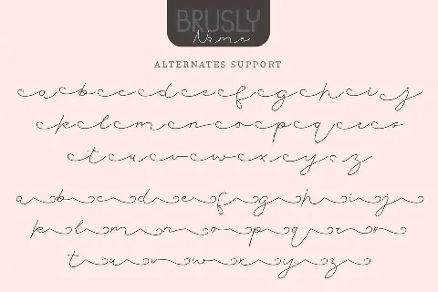 Brusly Name Demo font