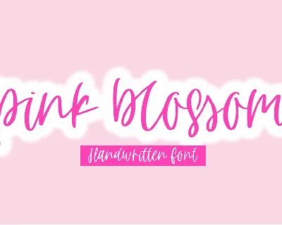 pink blossom font