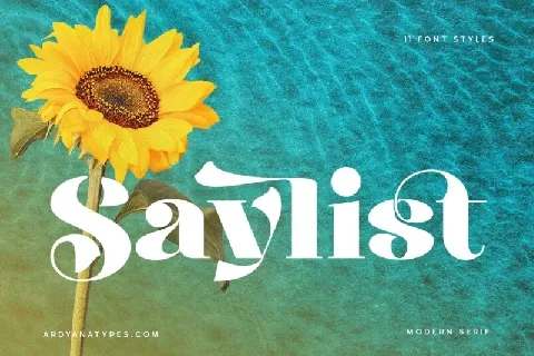 Saylist font