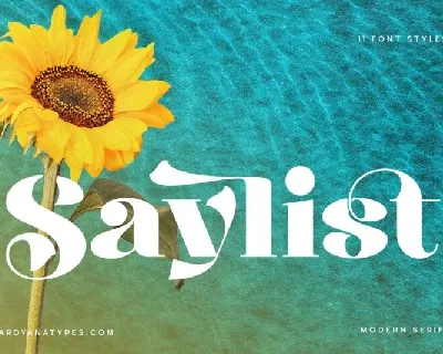 Saylist font