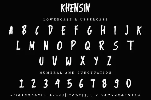 Khensin Demo font