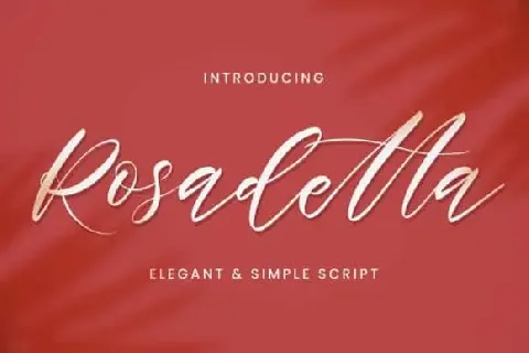 Rosadetta Calligraphy font