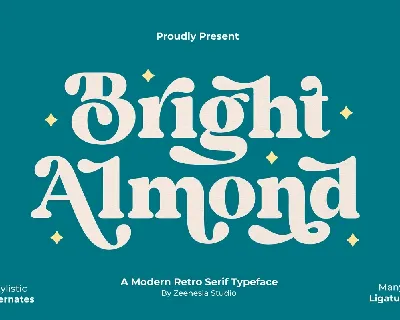 Bright Almond font
