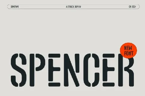 Spencer Stencil font