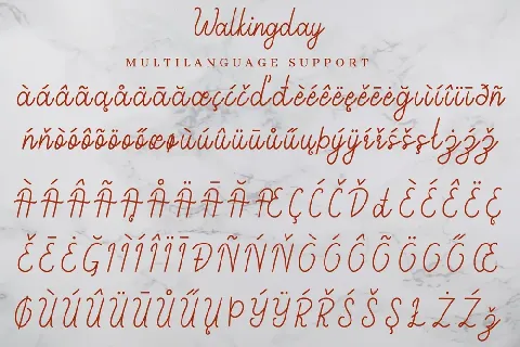 Walkingday Demo font