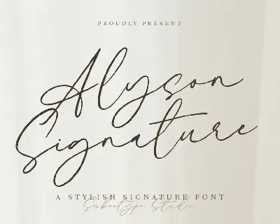 Alyson Signature font