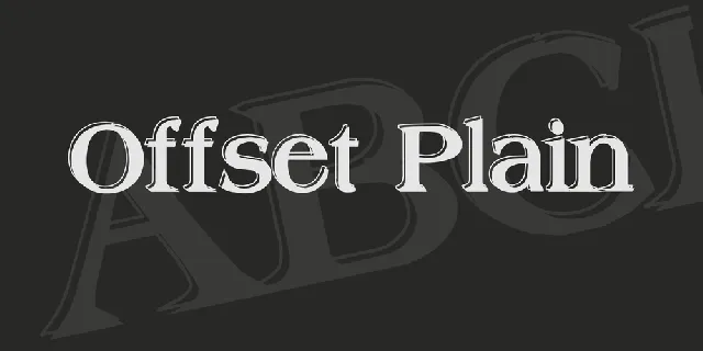 Offset Plain font
