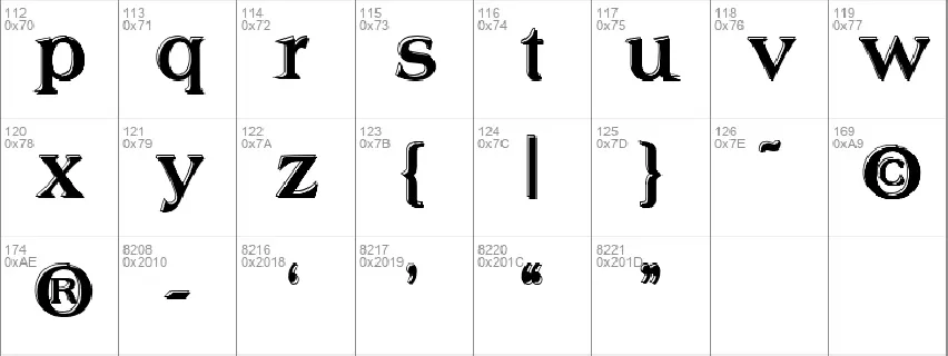 Offset Plain font