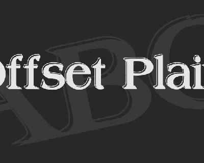Offset Plain font