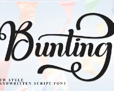 Bunting Script font