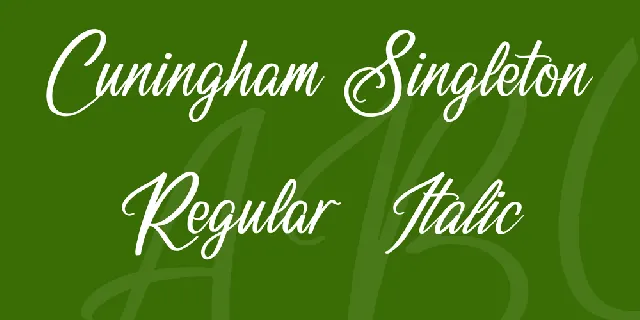 Cuningham Singleton font