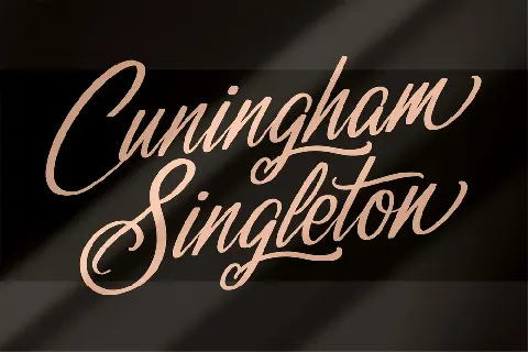 Cuningham Singleton font