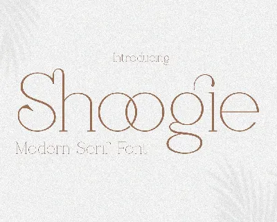 Shoogie font